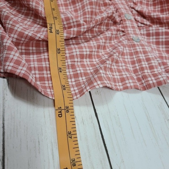 Code x Mode Pink Gingham Dress Ruched Front Size S - NWT - Picture 5 of 12